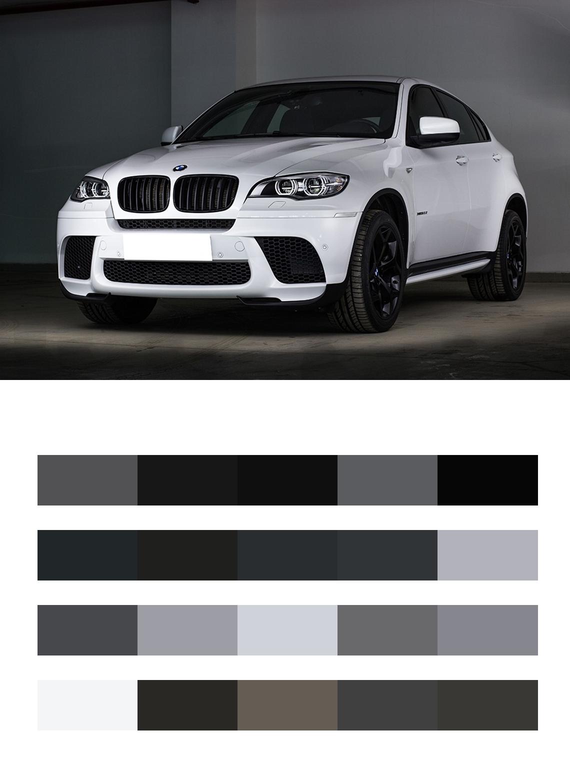 Белый BMW цвета